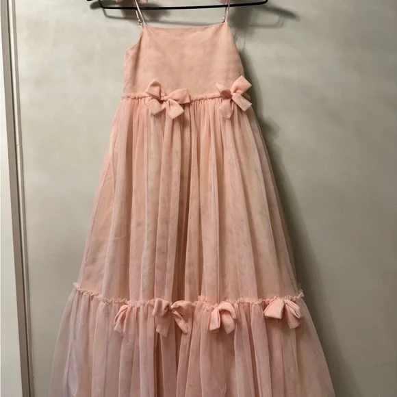 Revelry Petal Pink Flower Girl Eloise Tulle Dress - Picture 3 of 4
